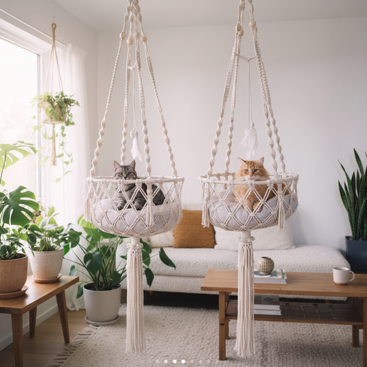 Bawełniany kosz wiszący dla zwierząt-SU00111965